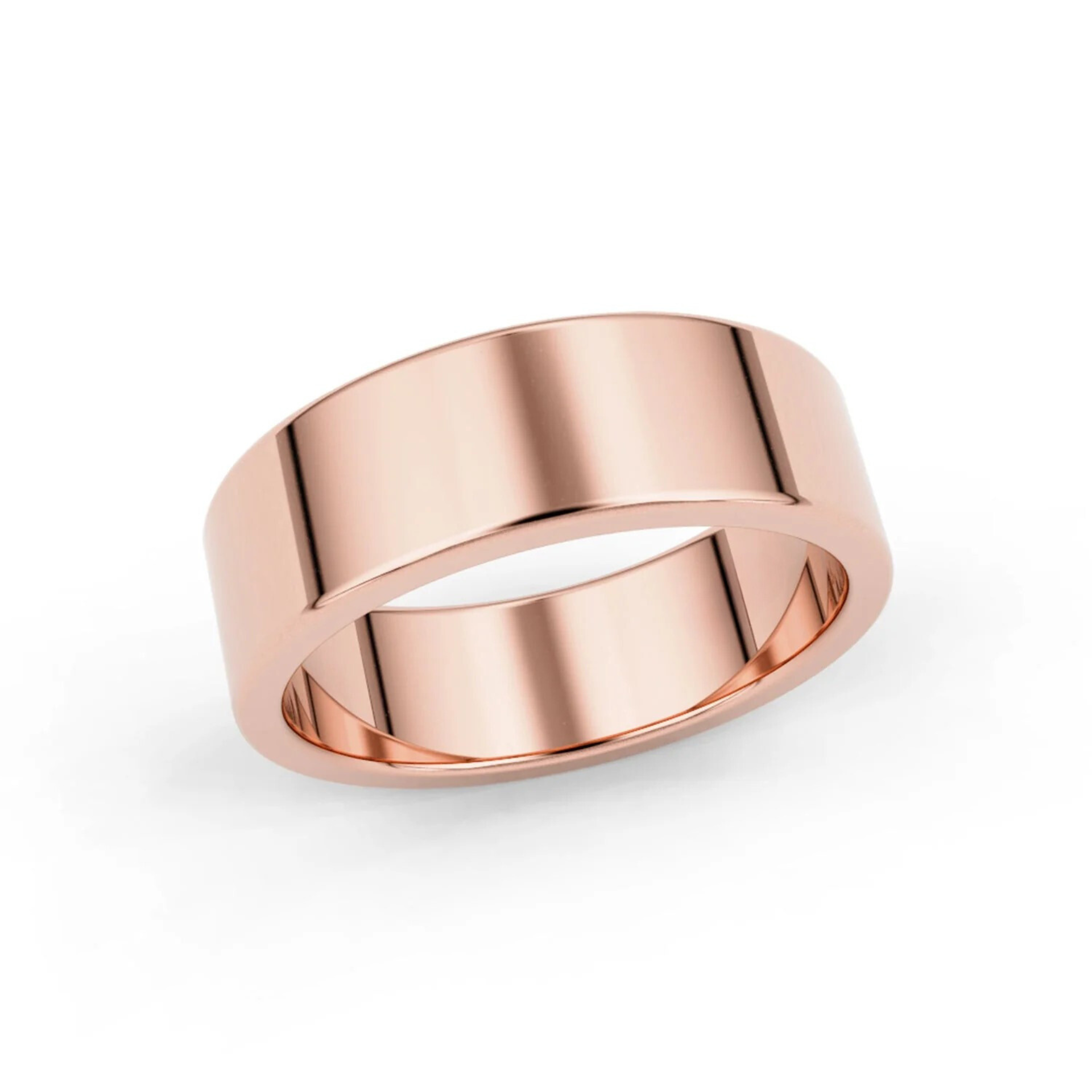 6mm Flat Forever Wedding Band, 22k Gold