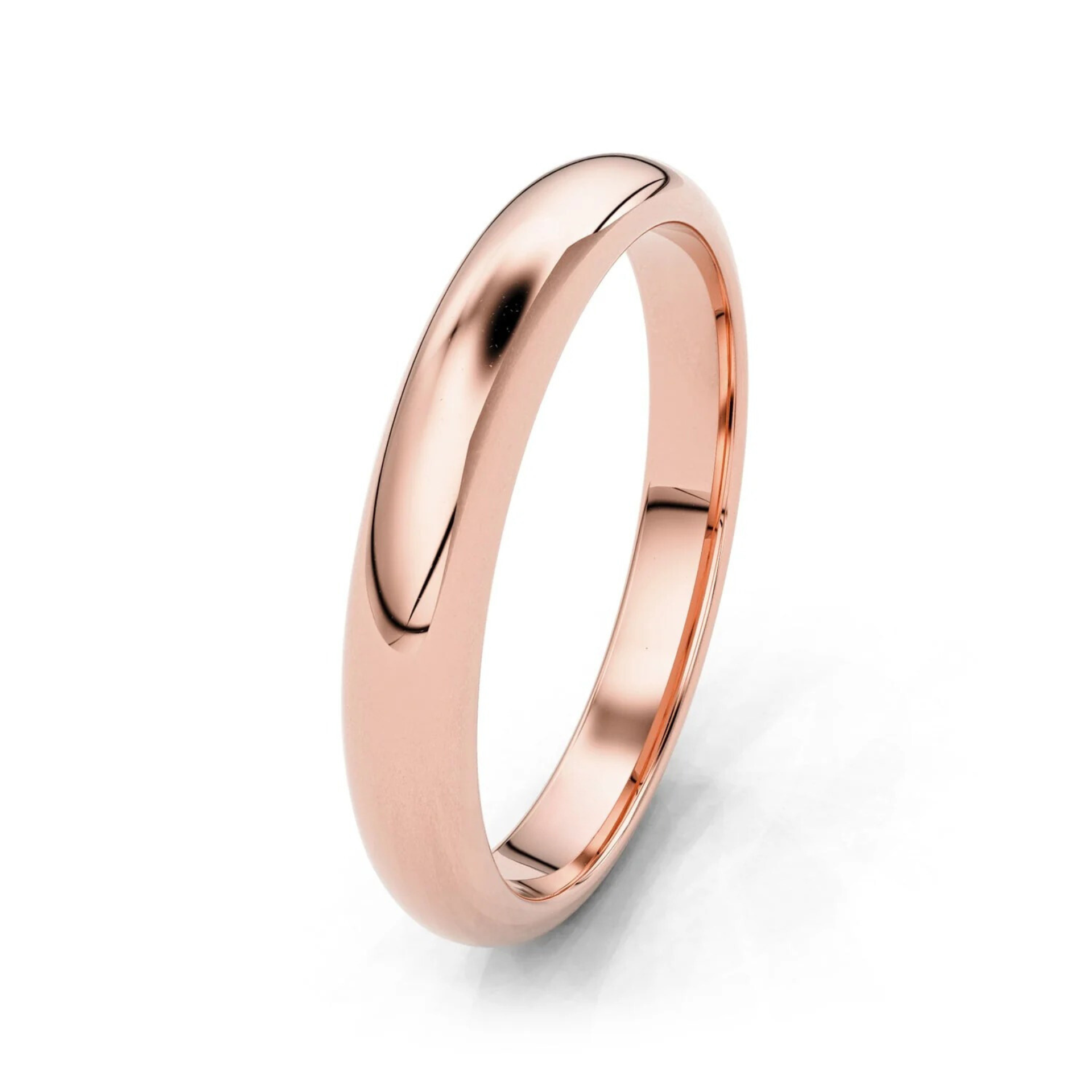 3mm Half Round Forever Wedding Band, 14k Gold