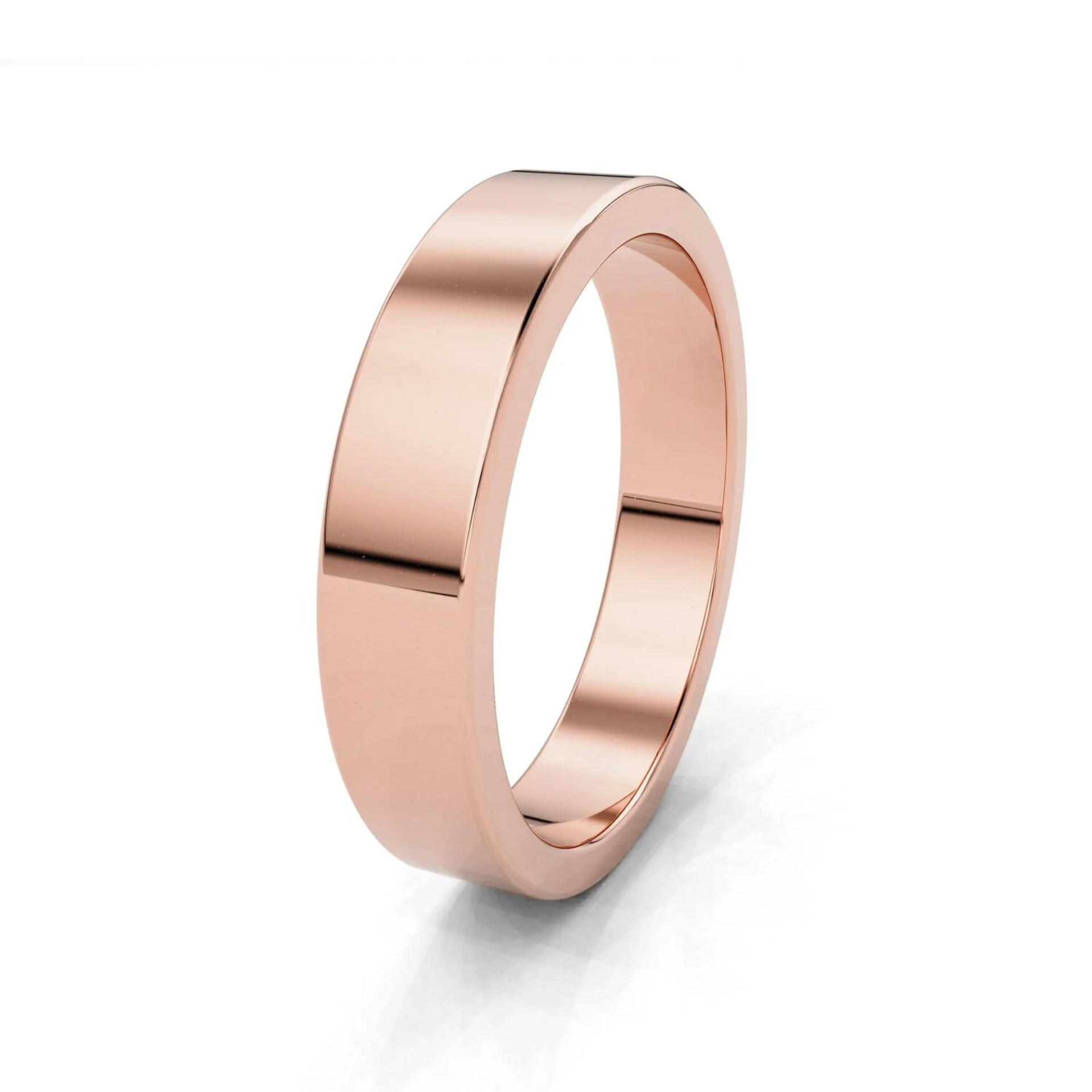 4mm Flat Forever Wedding Band, 14k Gold