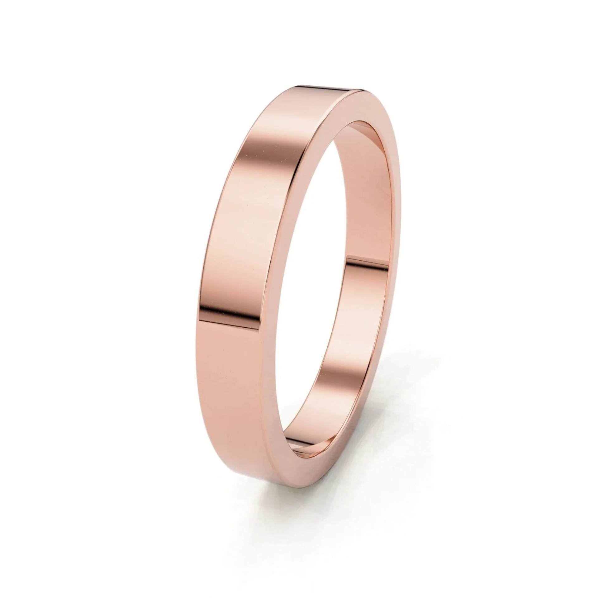 3mm Flat Forever Wedding Band, 14k Gold