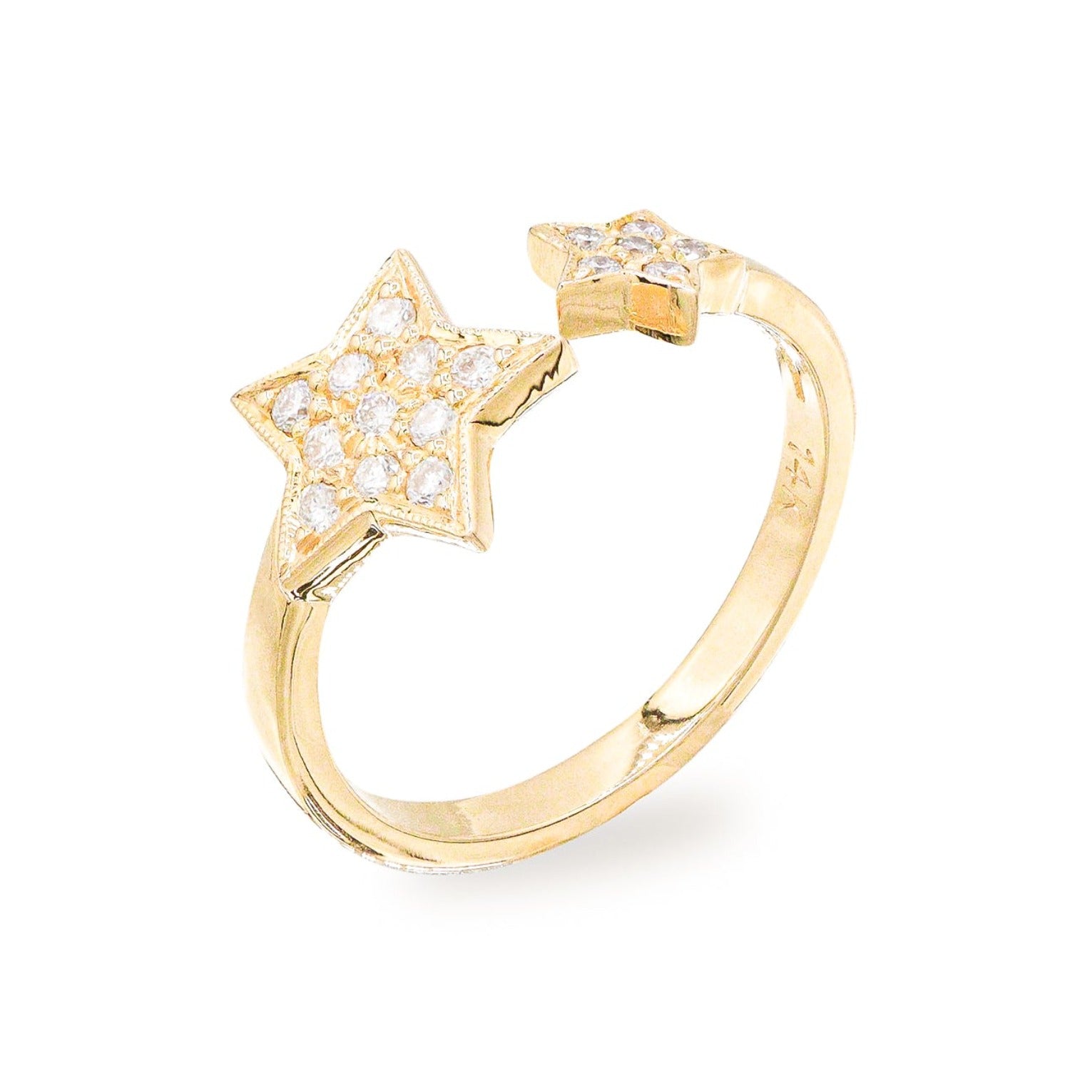 Starry Glow Open Ring: Natural Diamonds