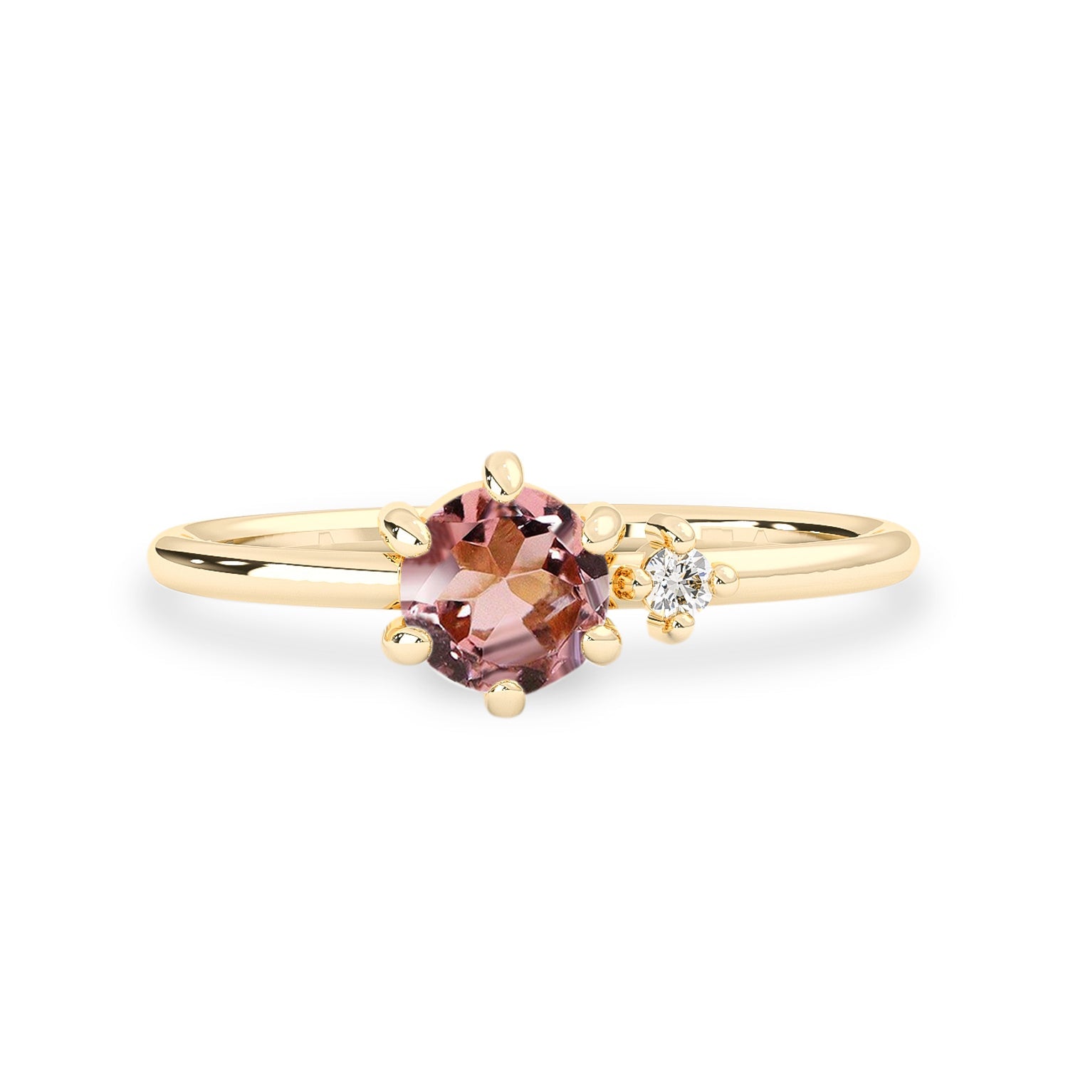 The Angel Love Ring, Tourmaline/London Topaz & Diamonds