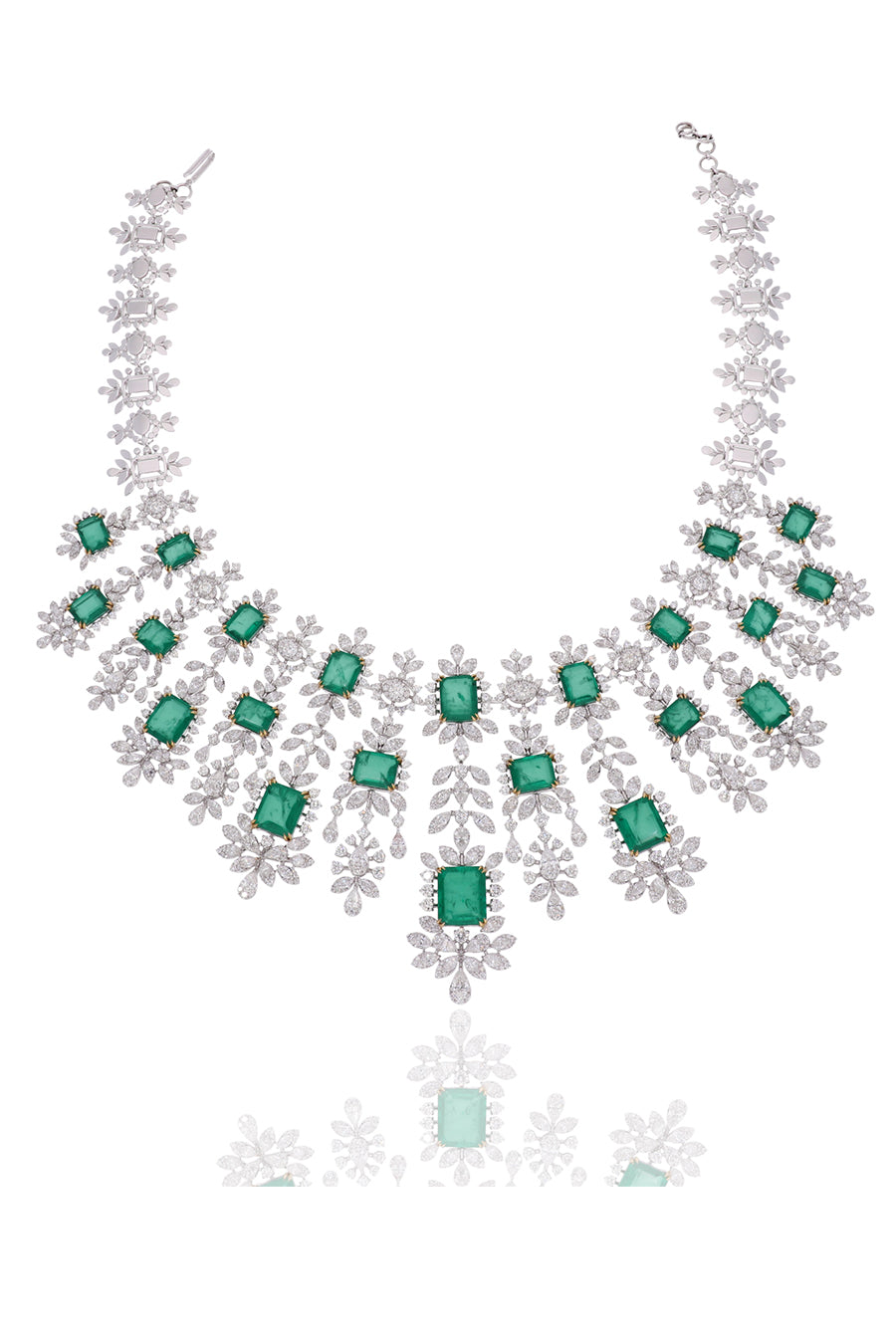 Regal Emerald Cascade Necklace