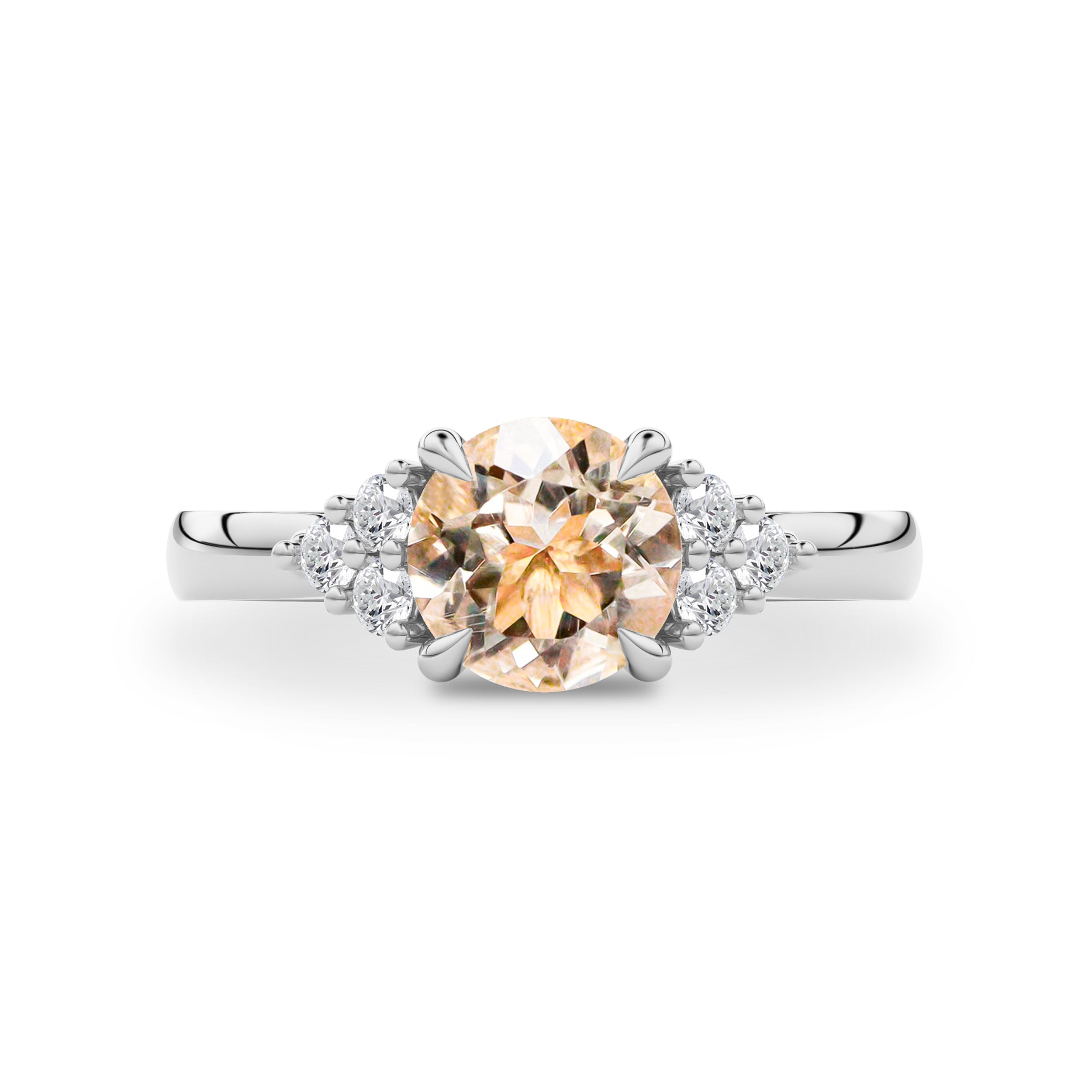 Eternal Dream Round Morganite Engagement Ring